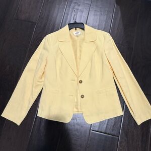 Talbots Pale Yellow Blazer Jacket